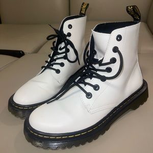 Woman’s White Doc Martins